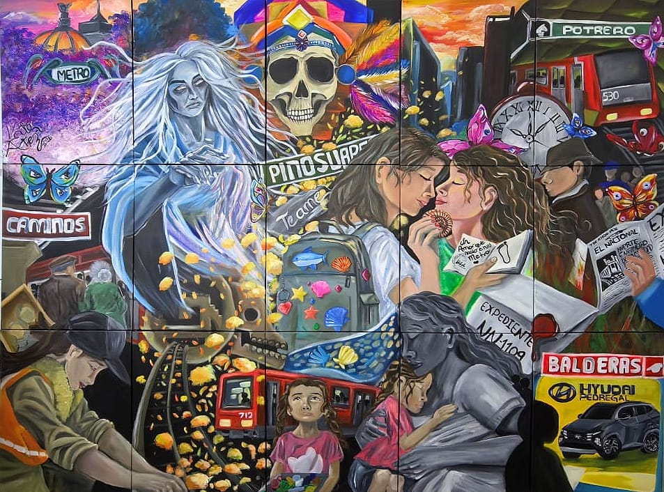 Entre estaciones y memorias | 2026 Mural conmemorativo a Historias del metro: Cuentos desde el Subterráneo